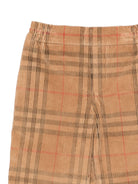 Pantaloni per bambino Burberry Kids beige con stampa Burberry Check 8109048 A7028 BURBERRY KIDS 