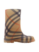 Stivali per la pioggia Marsh per bambini Burberry Kids beige con motivo vintage check 8110066 B9368 BURBERRY KIDS 