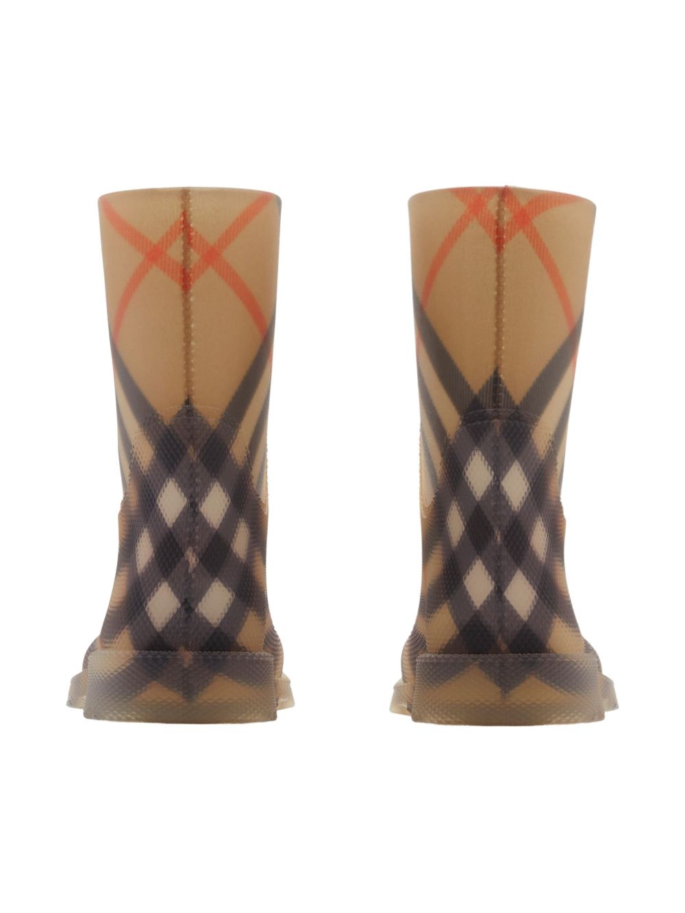 Stivali per la pioggia Marsh per bambini Burberry Kids beige con motivo vintage check 8110066 B9368 BURBERRY KIDS 
