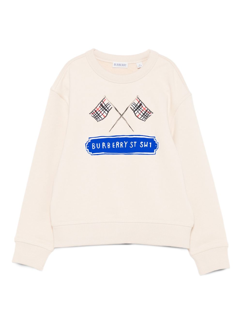 Felpa per bambino Burberry Kids bianca con stampa 8110651 B8620 BURBERRY KIDS 