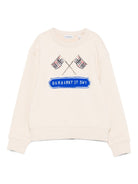 Felpa per bambino Burberry Kids bianca con stampa 8110651 B8620 BURBERRY KIDS 