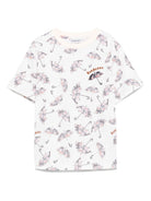 T-shirt per bambino Burberry Kids bianca con stampa ombrello 8112392 B8769 BURBERRY KIDS 