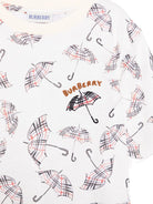 T-shirt per bambino Burberry Kids bianca con stampa ombrello 8112392 B8769 BURBERRY KIDS 