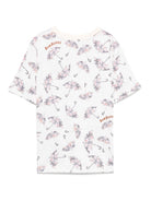 T-shirt per bambino Burberry Kids bianca con stampa ombrello 8112392 B8769 BURBERRY KIDS 