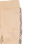 Pantaloni sportivi per neonati Burberry Kids beige con fettuccia Burberry Check 8112568 B9719 BURBERRY KIDS 