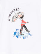 T-shirt per neonato Burberry Kids biaca con stampa grafica 8112573 A1464 BURBERRY KIDS 