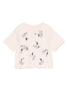 T-shirt per neonata Burberry Kids rosa con stampa con ombrelli 8112602 A4651 BURBERRY KIDS 