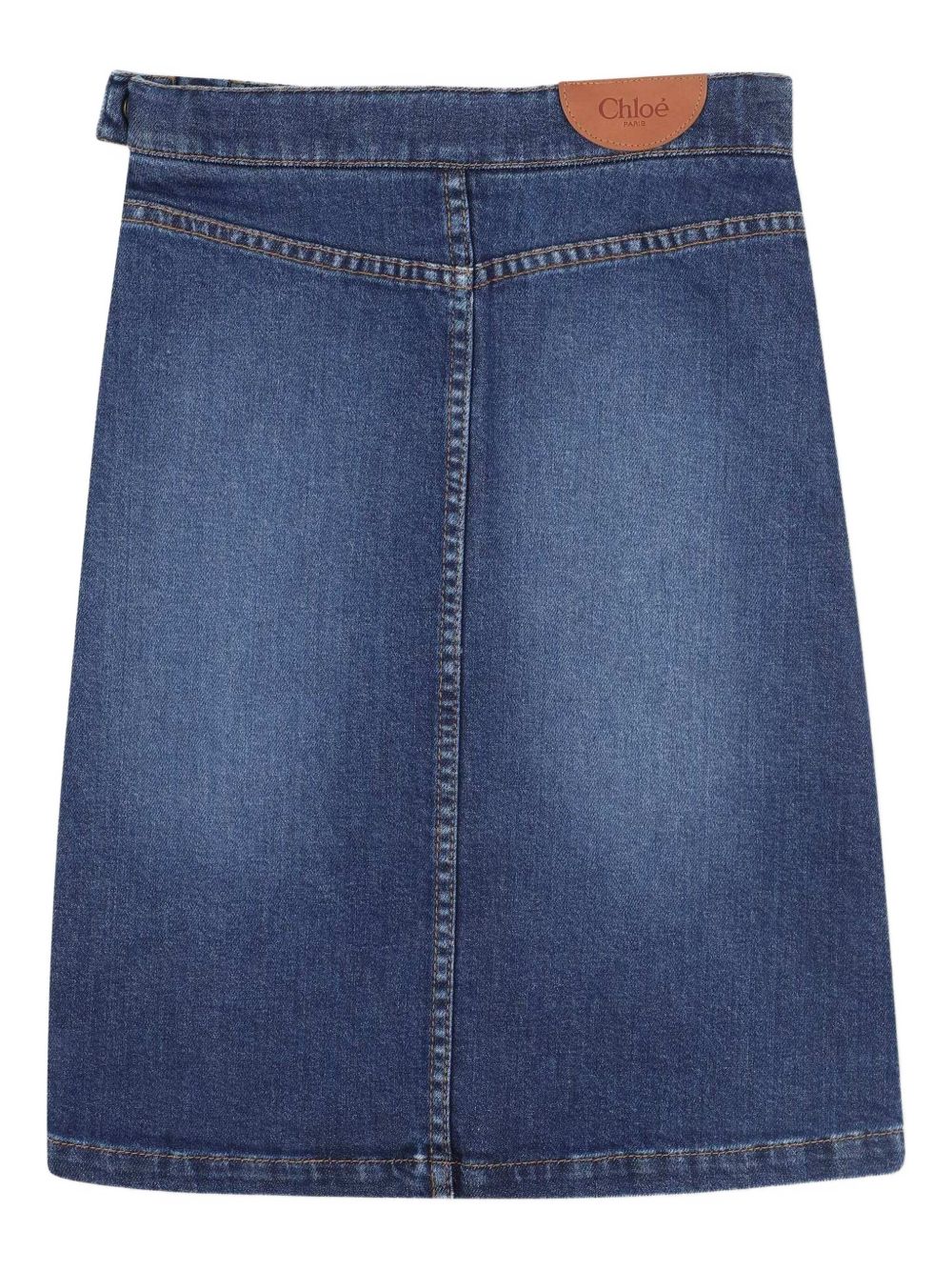 Gonna midi per bambina Chloé Kids denim con tasche C20623 Z10 CHLOE' KIDS 