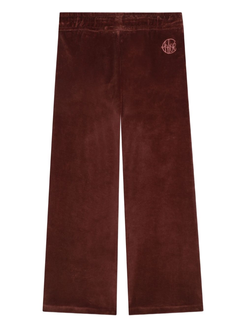 Pantaloni per bambina Chloé Kids rossi con vita elasticizzata con coulisse C20629 958 CHLOE' KIDS 