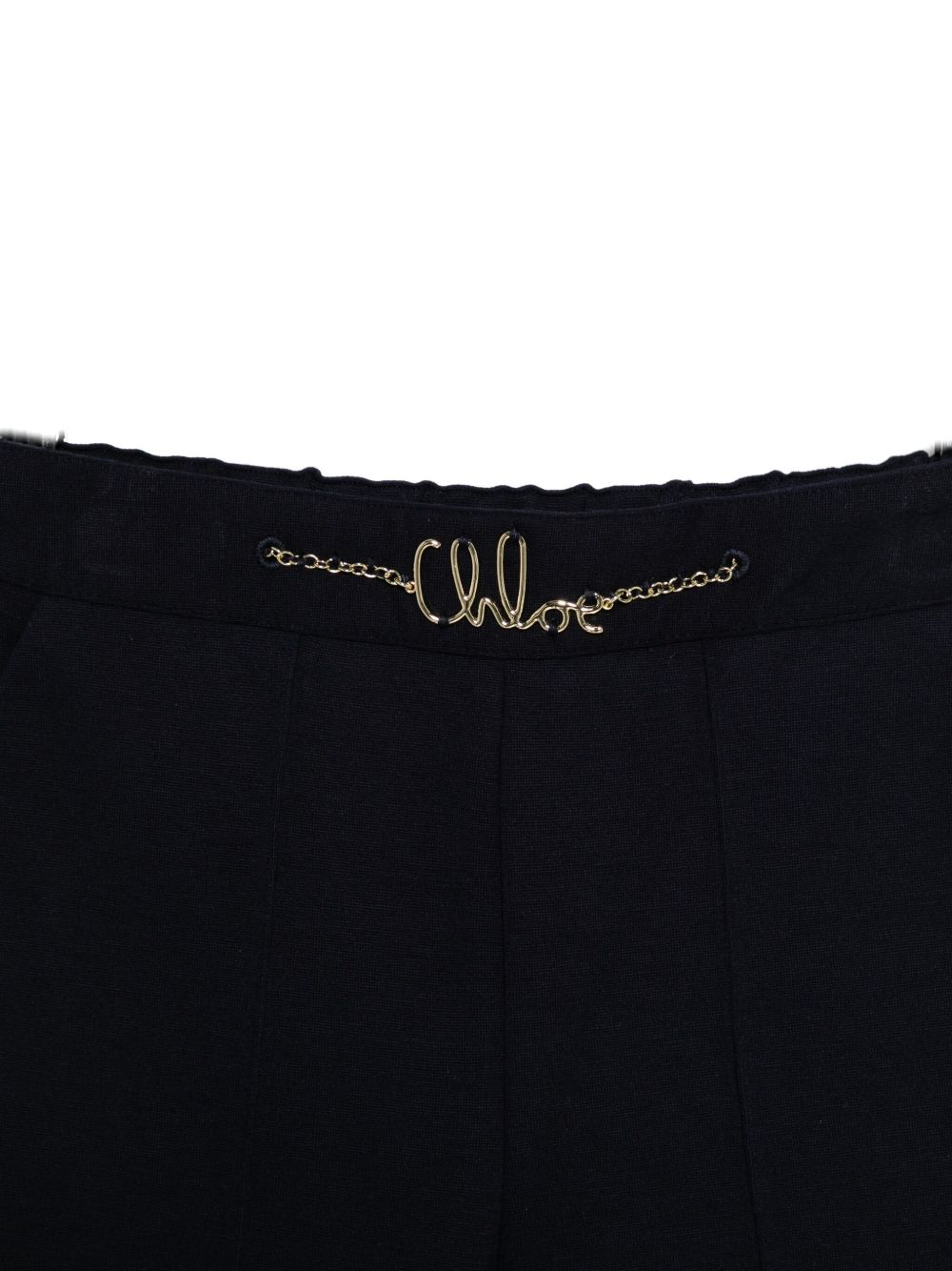 Pantaloni per bambina Chloé Kids blu con dettaglio a catena C20630 859 CHLOE' KIDS 