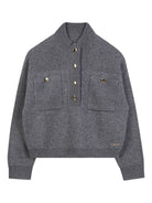 Maglione per bambina Chloé Kids grigio con due tasche frontali C20636 A46 CHLOE' KIDS 