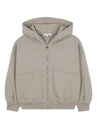 Felpa per bambina Chloé Kids grigia con zip e cappuccio C20637 63A CHLOE' KIDS 