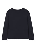 T-shirt per bambina Chloé Kids blu con stampa logo sul davanti C20657 859 CHLOE' KIDS 