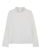 Top per bambina Chloé Kids bianco a collo alto con ruches C20661 117 CHLOE' KIDS 