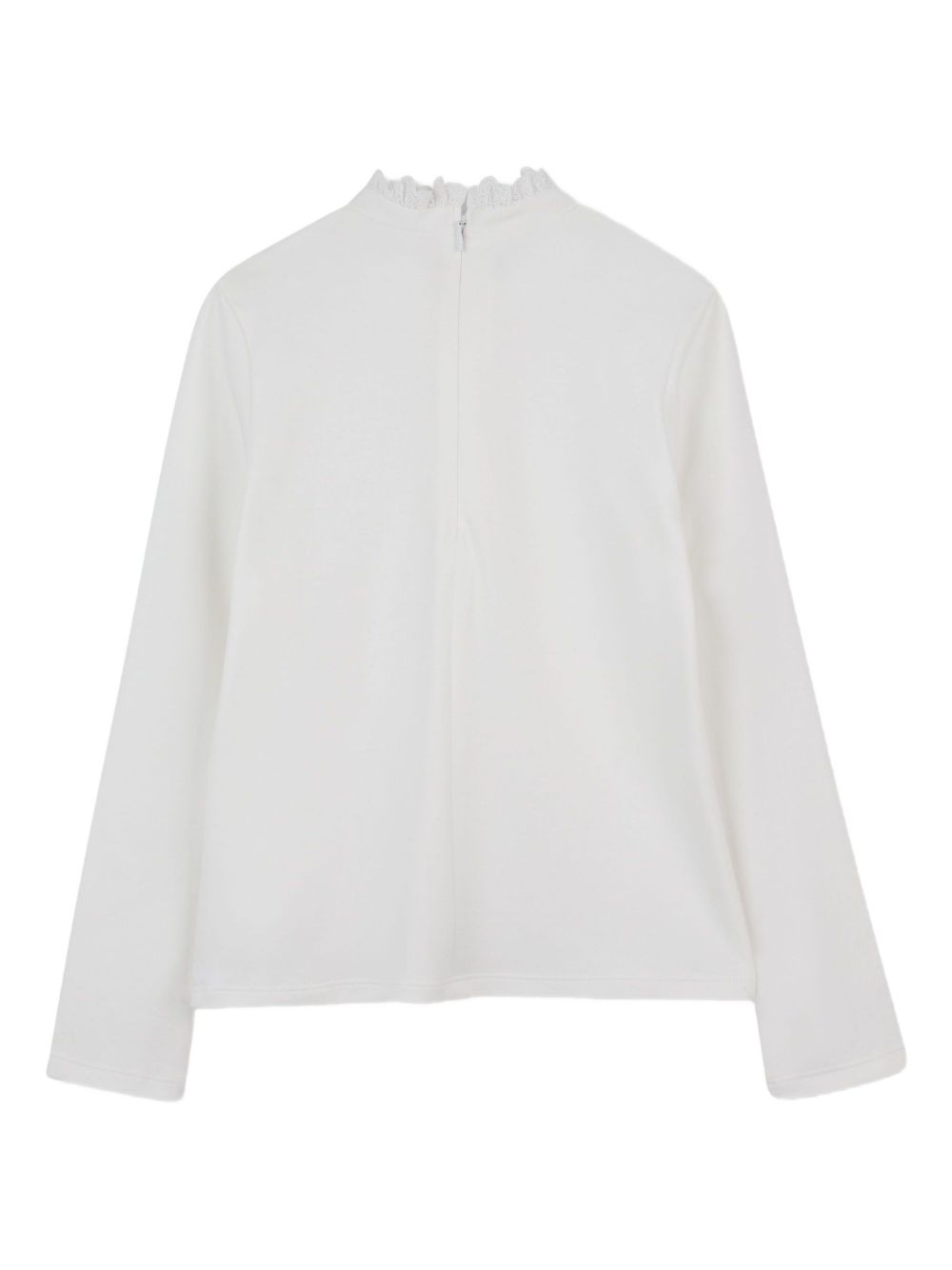 Top per bambina Chloé Kids bianco a collo alto con ruches C20661 117 CHLOE' KIDS 