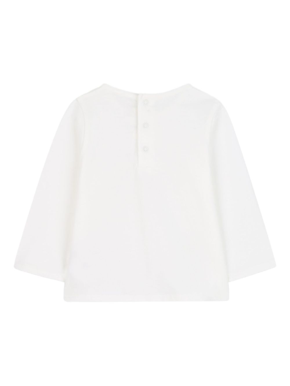 T-shirt per neonata Chloé Kids bianco a maniche lunghe con logo C20700 117 CHLOE' KIDS 