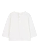 T-shirt per neonata Chloé Kids bianco a maniche lunghe con logo C20700 117 CHLOE' KIDS 