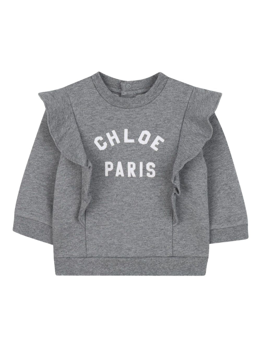 Felpa per bambina Chloé Kids grigia con stampa con logo C20705 A46 CHLOE' KIDS 