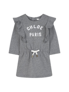 Abito per neonata Chloé Kids grigio con stampa con logo C20712 A46 CHLOE' KIDS 