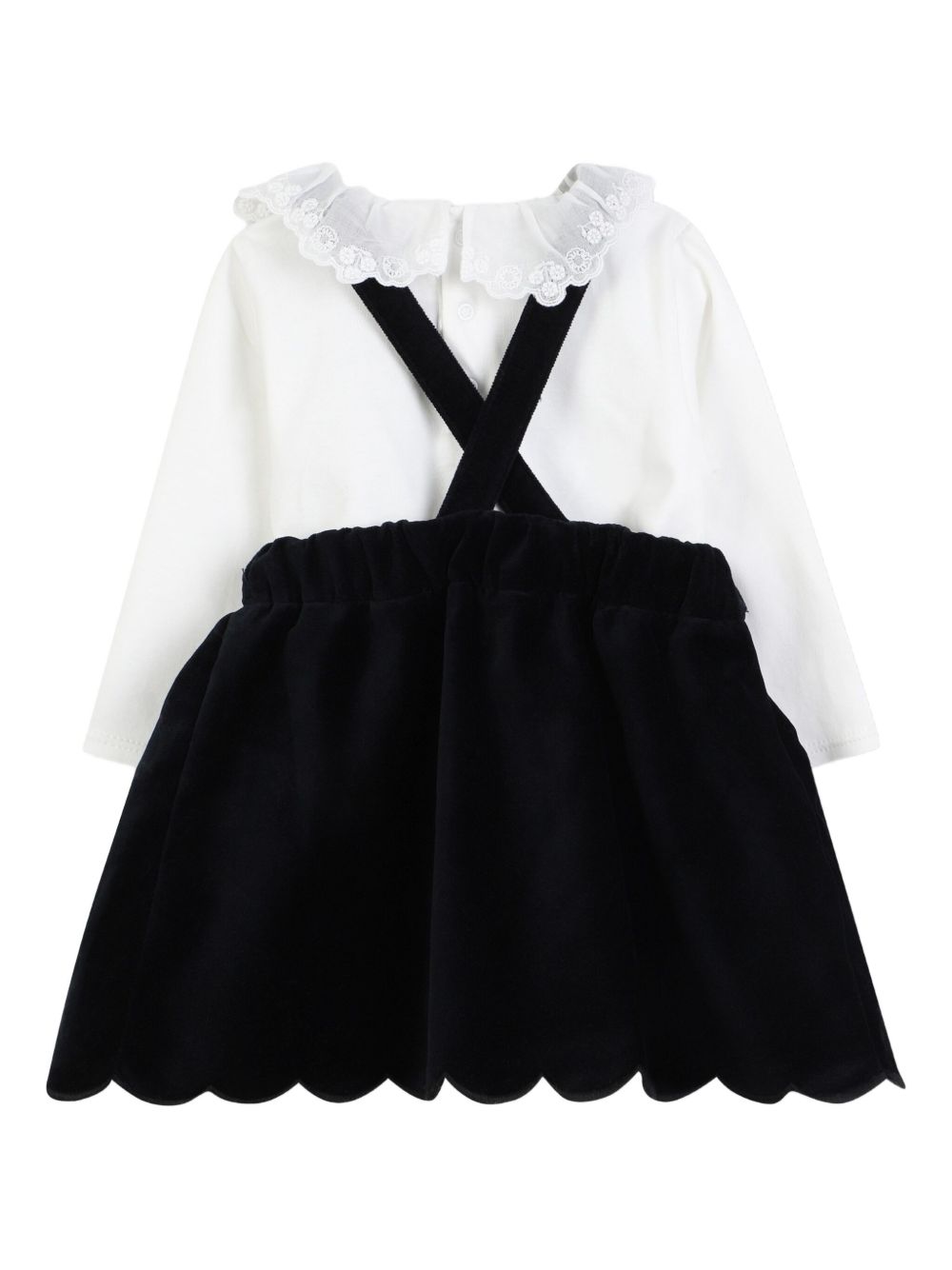 Abito per neonata Chloé Kids blu con colletto arricciato C20716 N68 CHLOE' KIDS 