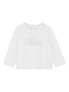 Set t-shirt e shorts per neonata Chloé Kids multicolore con logo ricamato C20719 N68 CHLOE' KIDS 
