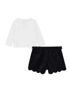 Set t-shirt e shorts per neonata Chloé Kids multicolore con logo ricamato C20719 N68 CHLOE' KIDS 