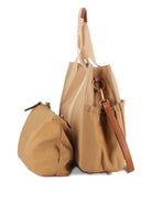 Borsa fasciatoio per neonati Chloé Kids beige con dettaglio logo C20764 244 CHLOE' KIDS 