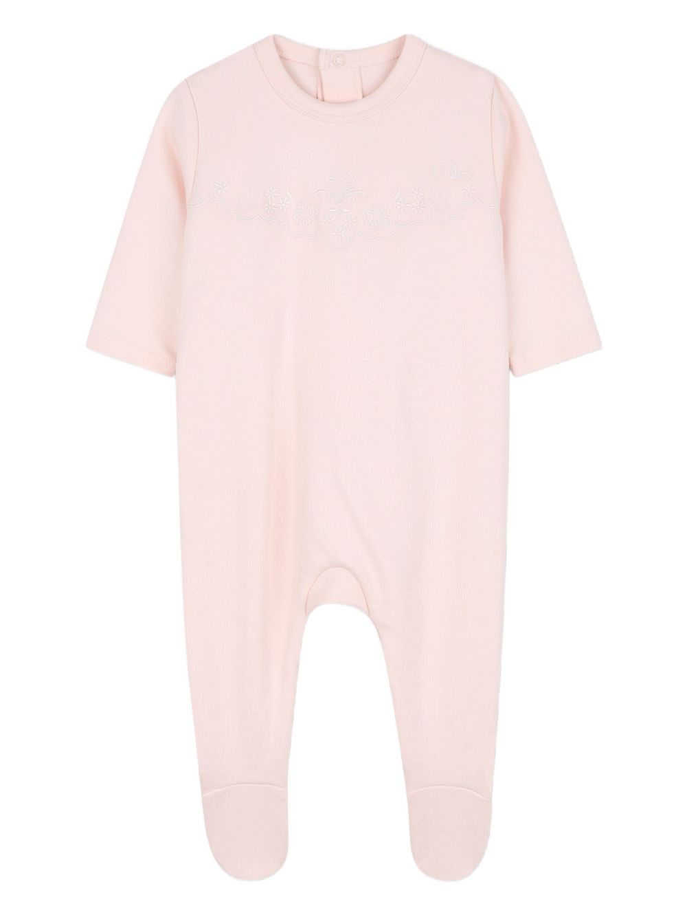 Set per neonata Chloé Kids rosa con logo ricamato C20774 45Q CHLOE' KIDS 