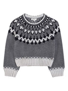 Maglione per bambina Chloé Kids grigio con maglia con motivo a intarsio C20797 A46 CHLOE' KIDS 