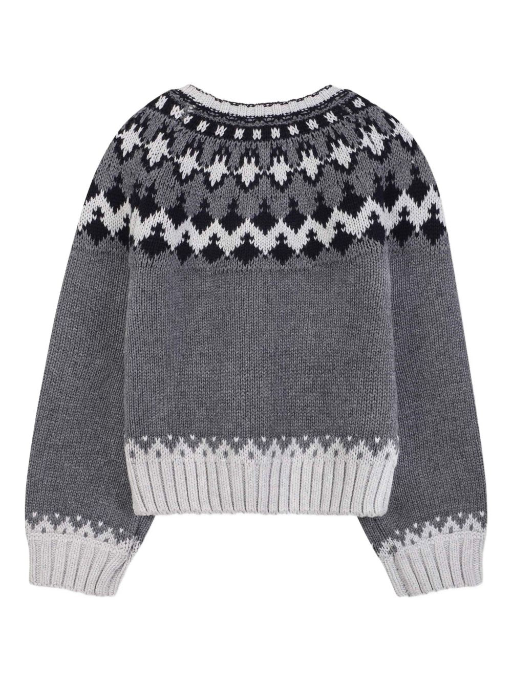 Maglione per bambina Chloé Kids grigio con maglia con motivo a intarsio C20797 A46 CHLOE' KIDS 