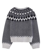 Maglione per bambina Chloé Kids grigio con maglia con motivo a intarsio C20797 A46 CHLOE' KIDS 