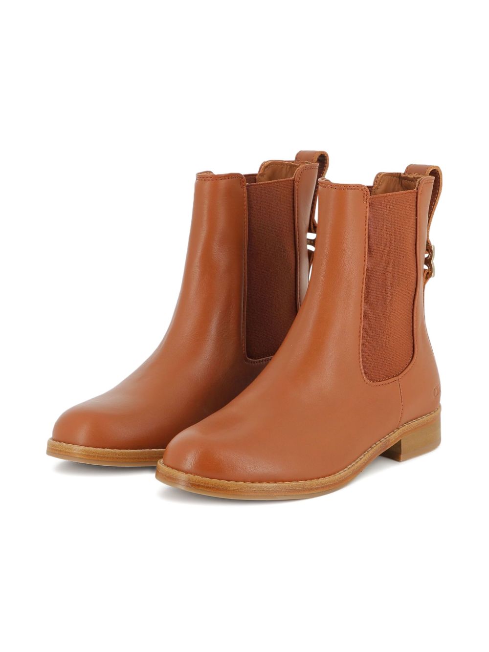 Stivali per bambina Chloé Kids Chelsea marrone in pelle C20801 239 CHLOE' KIDS 