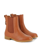 Stivali per bambina Chloé Kids Chelsea marrone in pelle C20801 239 CHLOE' KIDS 