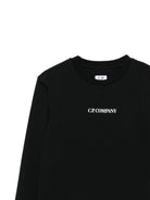 T-shirt per bambino C.P. Company Kids nera con logo CUO003LAA17 60100 C.P.COMPANY KIDS 