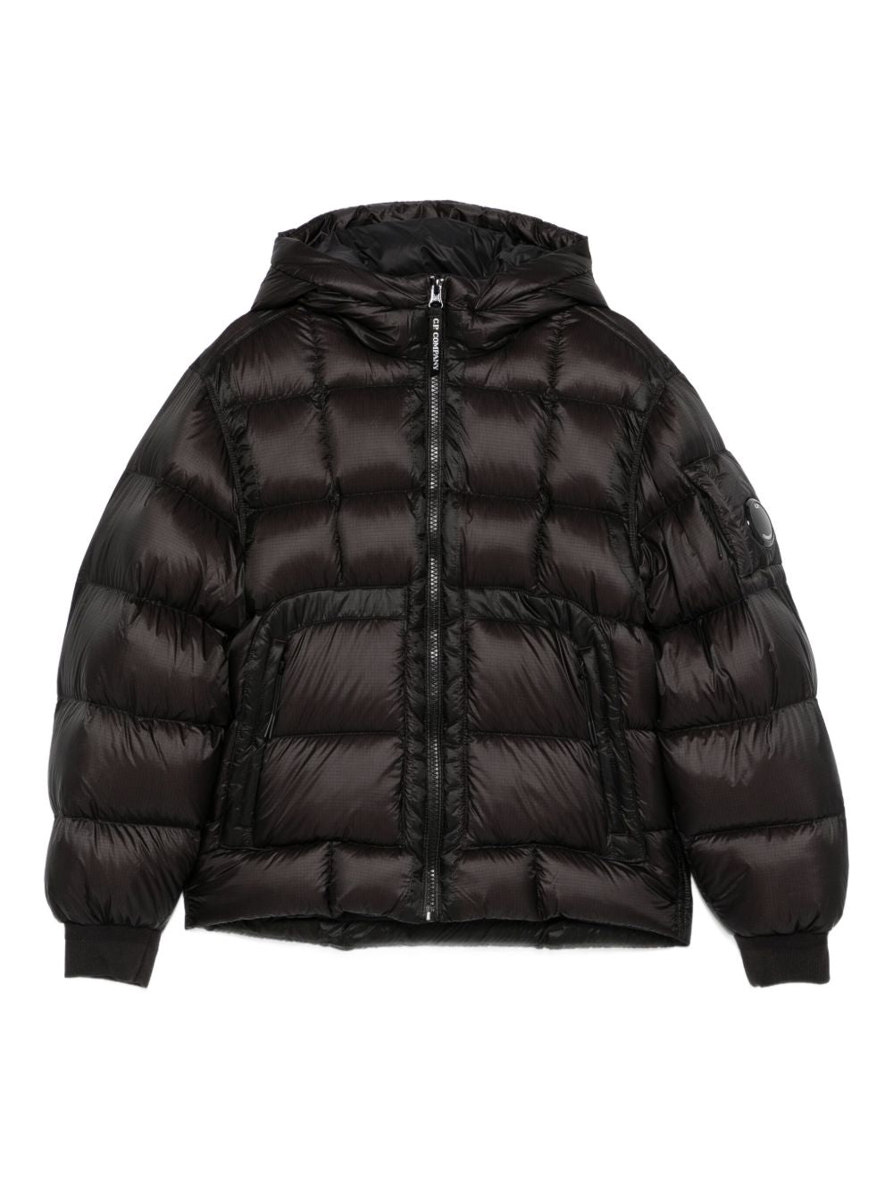 Cappotto per bambino C.P. Company Kids DD Shell nero con chiusura con zip CUS01FL3AB1 60100 C.P.COMPANY KIDS 