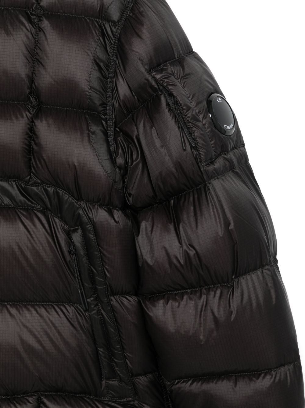 Cappotto per bambino C.P. Company Kids DD Shell nero con chiusura con zip CUS01FL3AB1 60100 C.P.COMPANY KIDS 