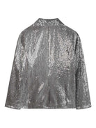 Giacca doppiopetto per bambina Dkny Kids argento con decorazione con paillettes all-over D62375 016 DKNY KIDS 