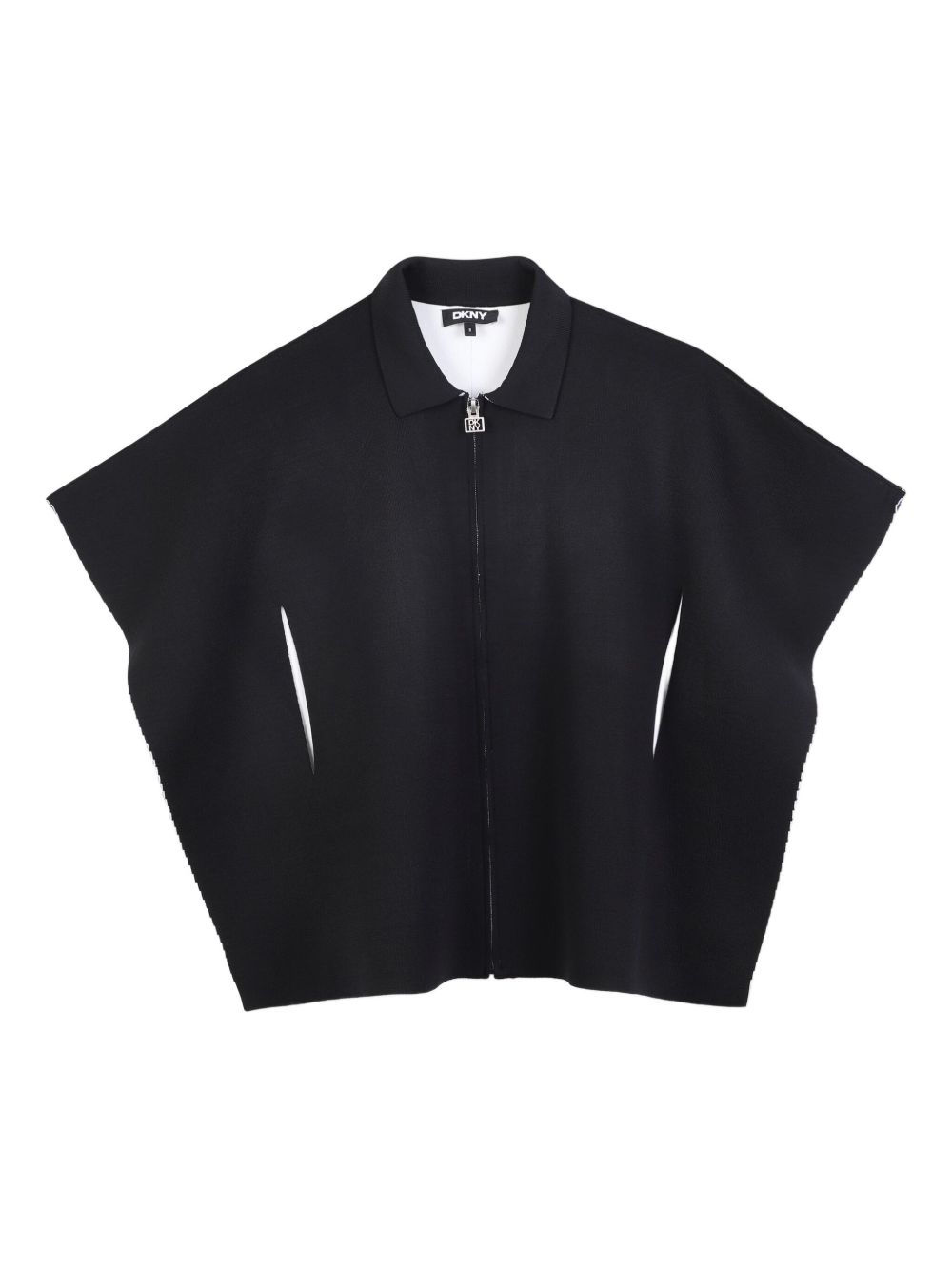 Gilet crop per bambina DKNY Kids nero con zip D62377 09B DKNY KIDS 