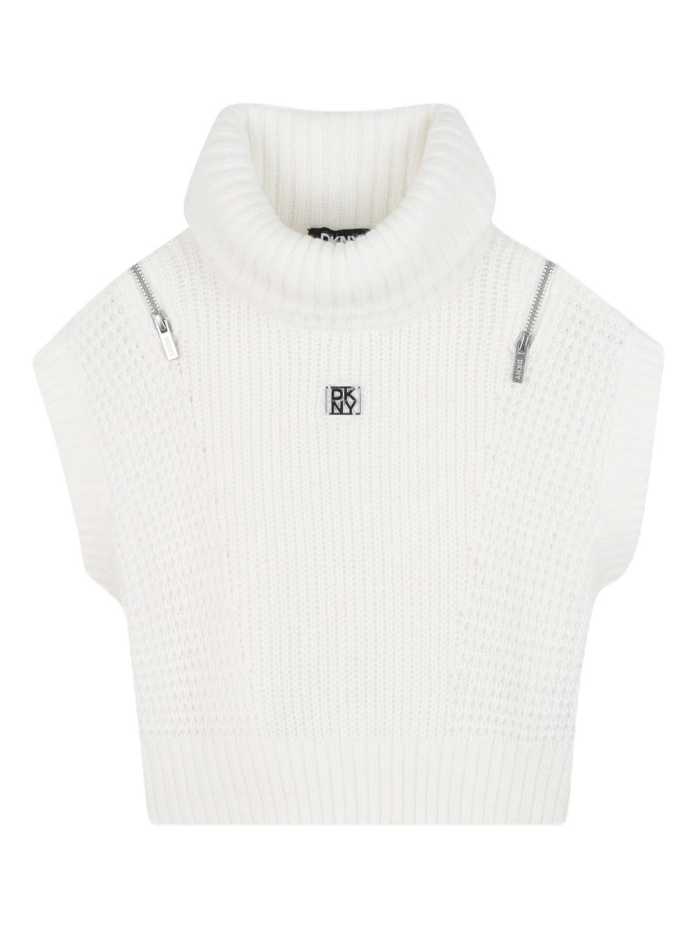 Maglione per bambina Dkny Kids bianco con collo alto D62382 117 DKNY KIDS 