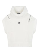Maglione per bambina Dkny Kids bianco con collo alto D62382 117 DKNY KIDS 
