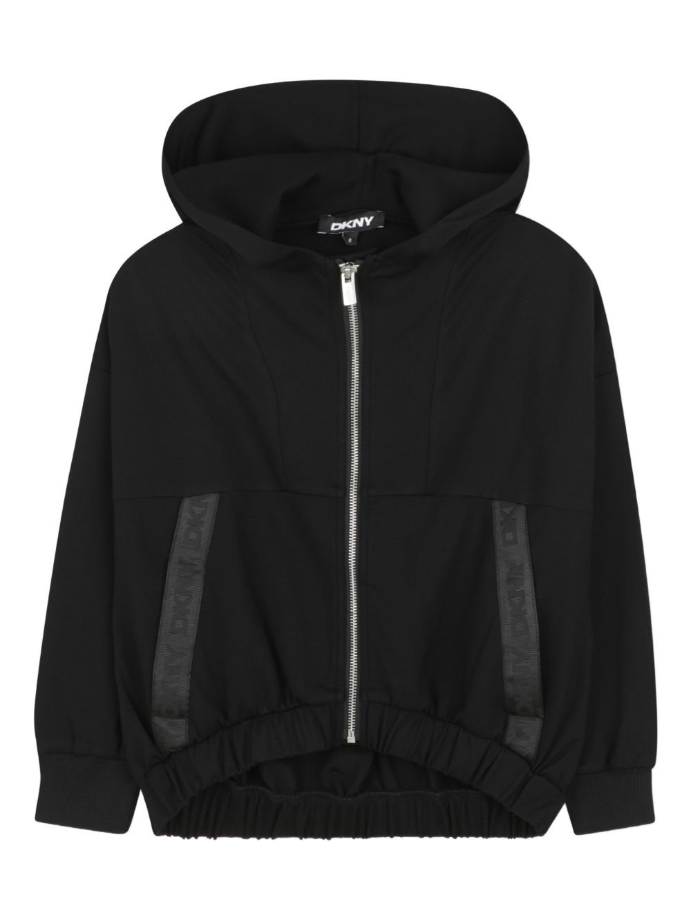 Felpa con cappuccio per bambina DKNY Kids nera con zip D62385 09B DKNY KIDS 
