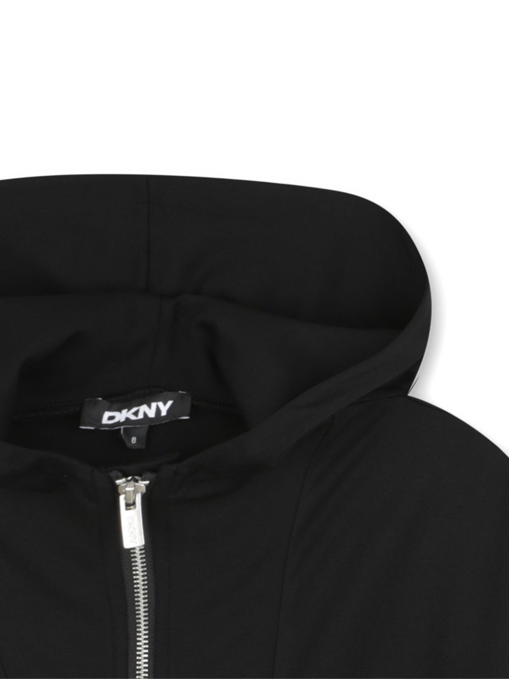 Felpa con cappuccio per bambina DKNY Kids nera con zip D62385 09B DKNY KIDS 