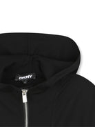 Felpa con cappuccio per bambina DKNY Kids nera con zip D62385 09B DKNY KIDS 