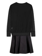 Abito per bambina DKNY Kids nero con dettaglio con logo D62396 09B DKNY KIDS 