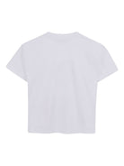 T-shirt per bambina DKNY Kids bianca con stampa con logo D62417 10B DKNY KIDS 