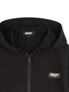 Felpa per bambini Dkny Kids nera con cappuccio e zip D62430 09B DKNY KIDS 