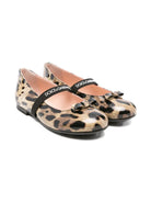 Ballerine per bambina Dolce & Gabbana Kids marrone con stampa leopardata D11294 AM568 HA93M DOLCE & GABBANA KIDS 