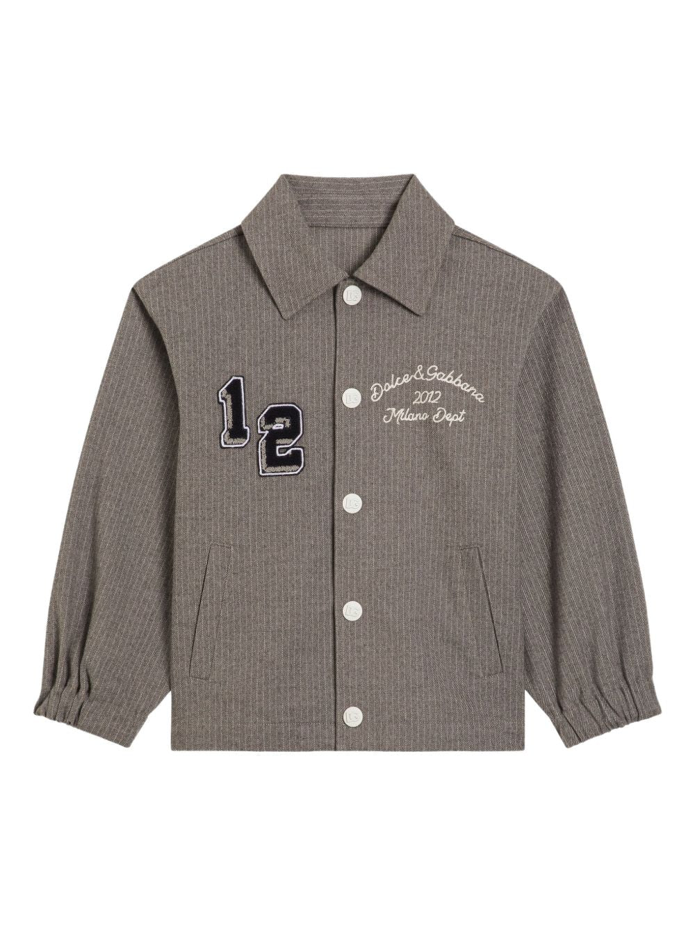Camicia per bambino Dolce & Gabbana Kids grigio a righe L42B86 FURN5 S8051 DOLCE & GABBANA KIDS 