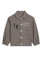 Camicia per bambino Dolce & Gabbana Kids grigio a righe L42B86 FURN5 S8051 DOLCE & GABBANA KIDS 