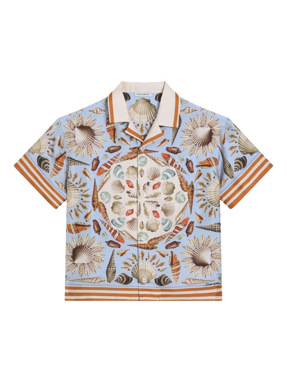 Camicia per bambino Dolce & Gabbana Kids azzurra con stampa grafica all-over L43S81 HI1ZB HC5PK DOLCE & GABBANA KIDS 